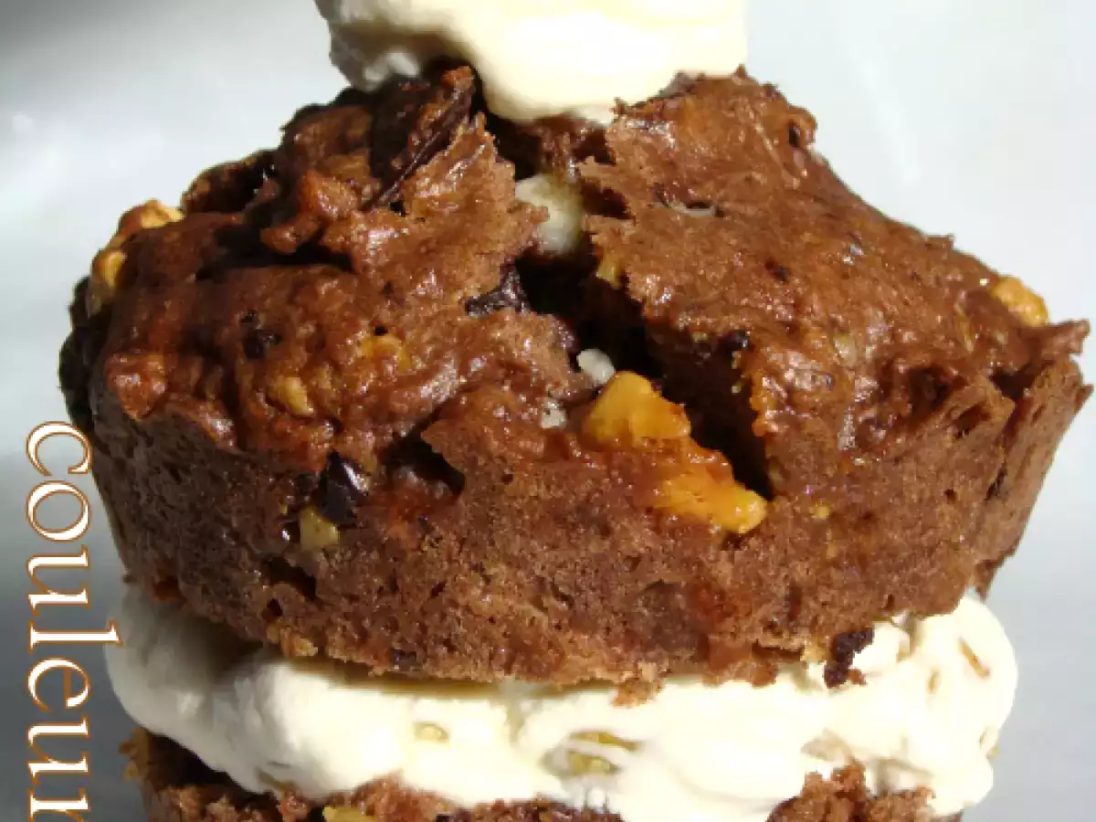 Deux versions pour des muffins aux deux chocolats fourrés : rhum-raisins et café-amaretto - photo 2