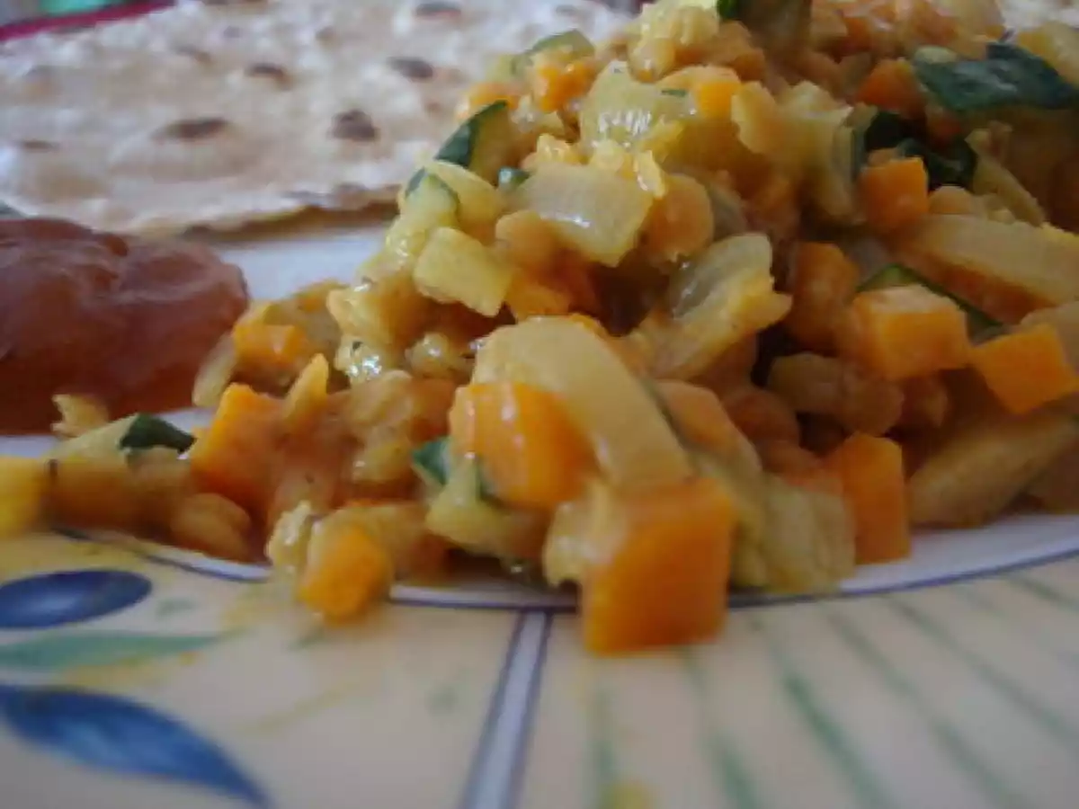 Dhal aux courgettes et aux carottes