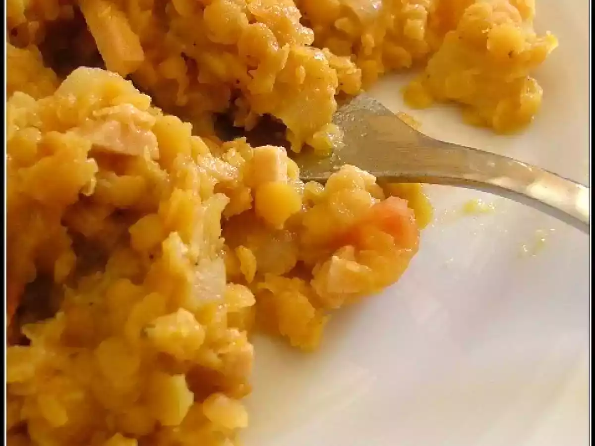 Dhal de lentilles corail au poulet