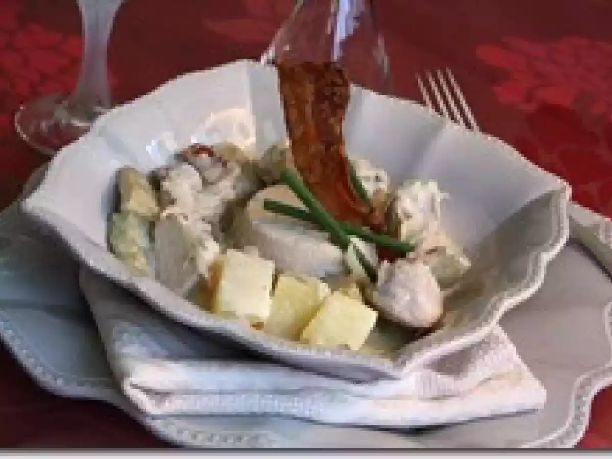 Dinde à la Barigoule et Bavarois d'Artichaut