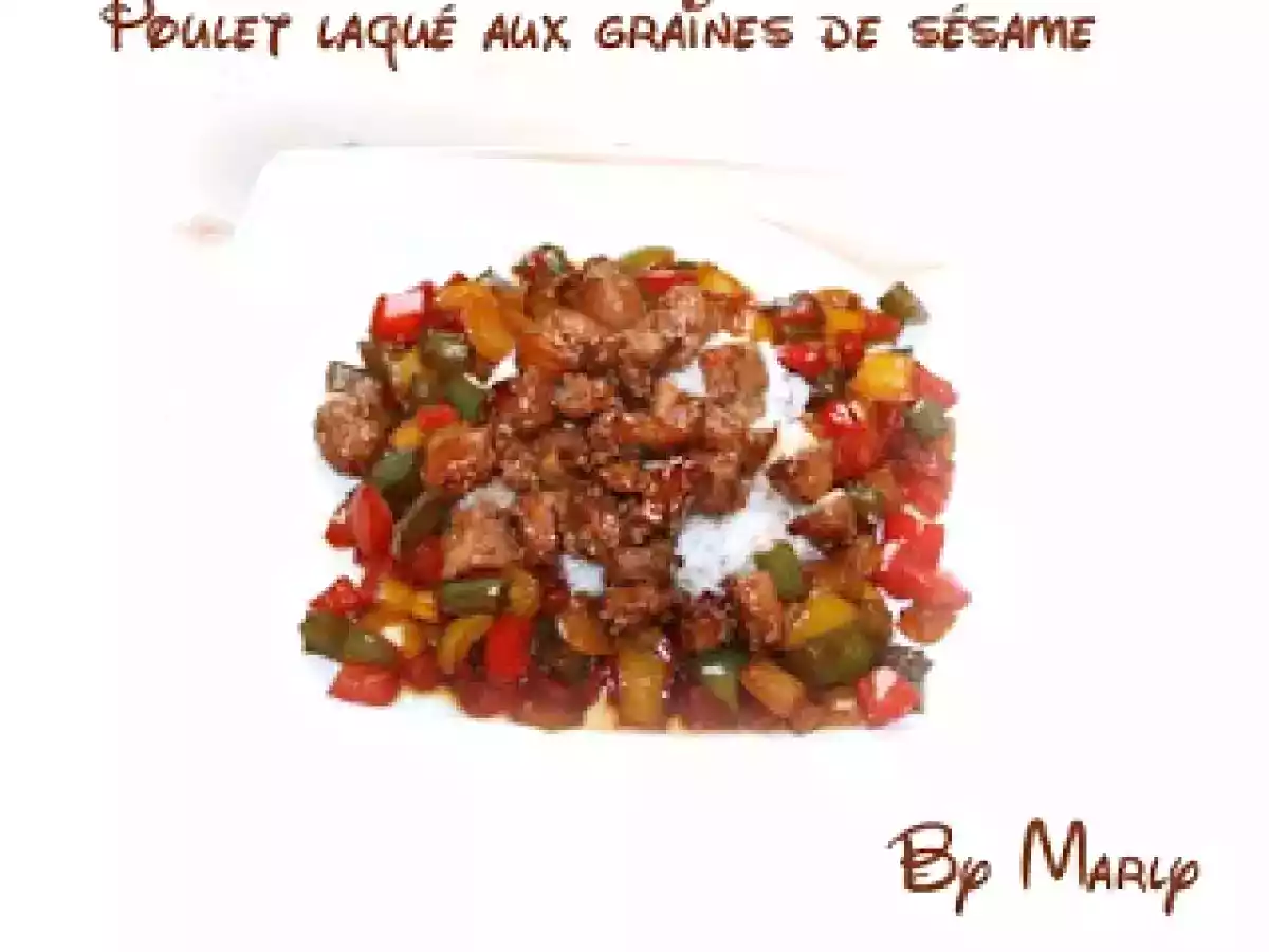 Dinde laquée aux graines de sésame