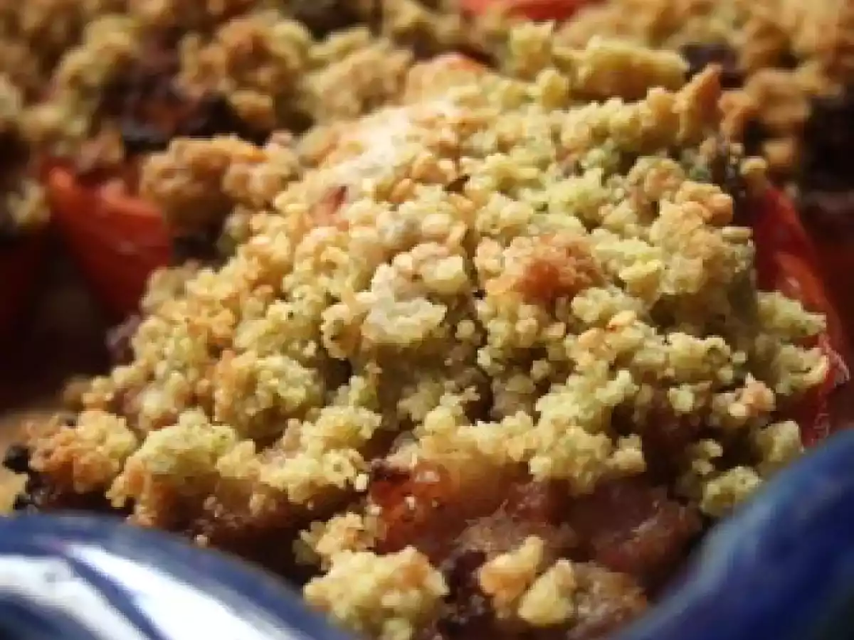 Divines tomates farcies gratinées de crumble aux saveurs de pesto - photo 2