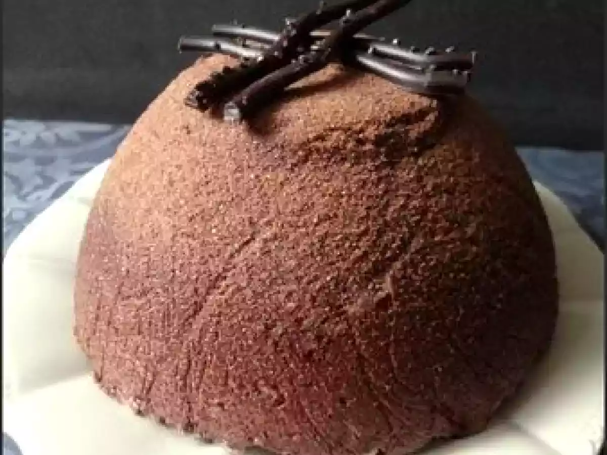 Dôme chocolat & orange aux éclats de meringue