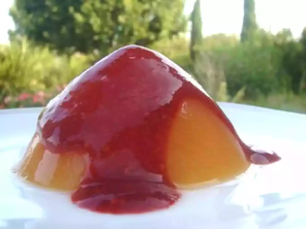 Dome de melon au coulis acidulé