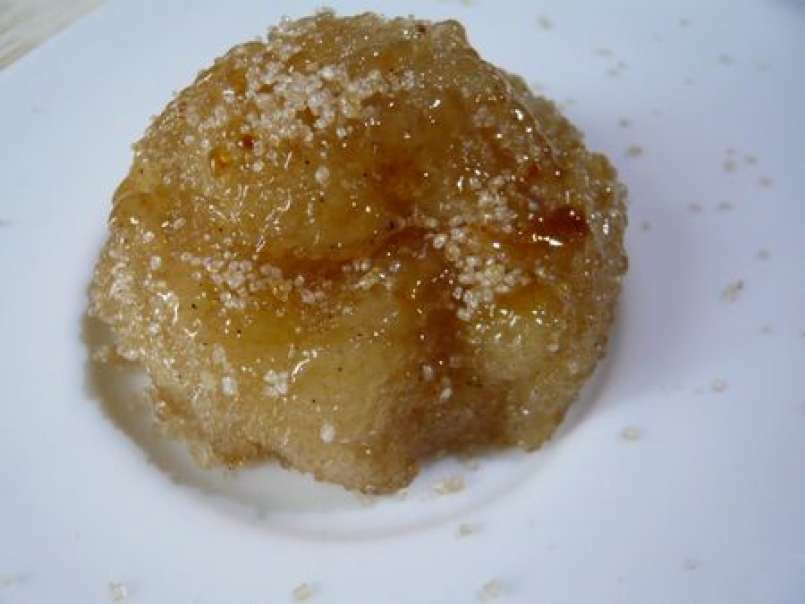 Dôme glacé de pommes vanillées en caramel croquant !