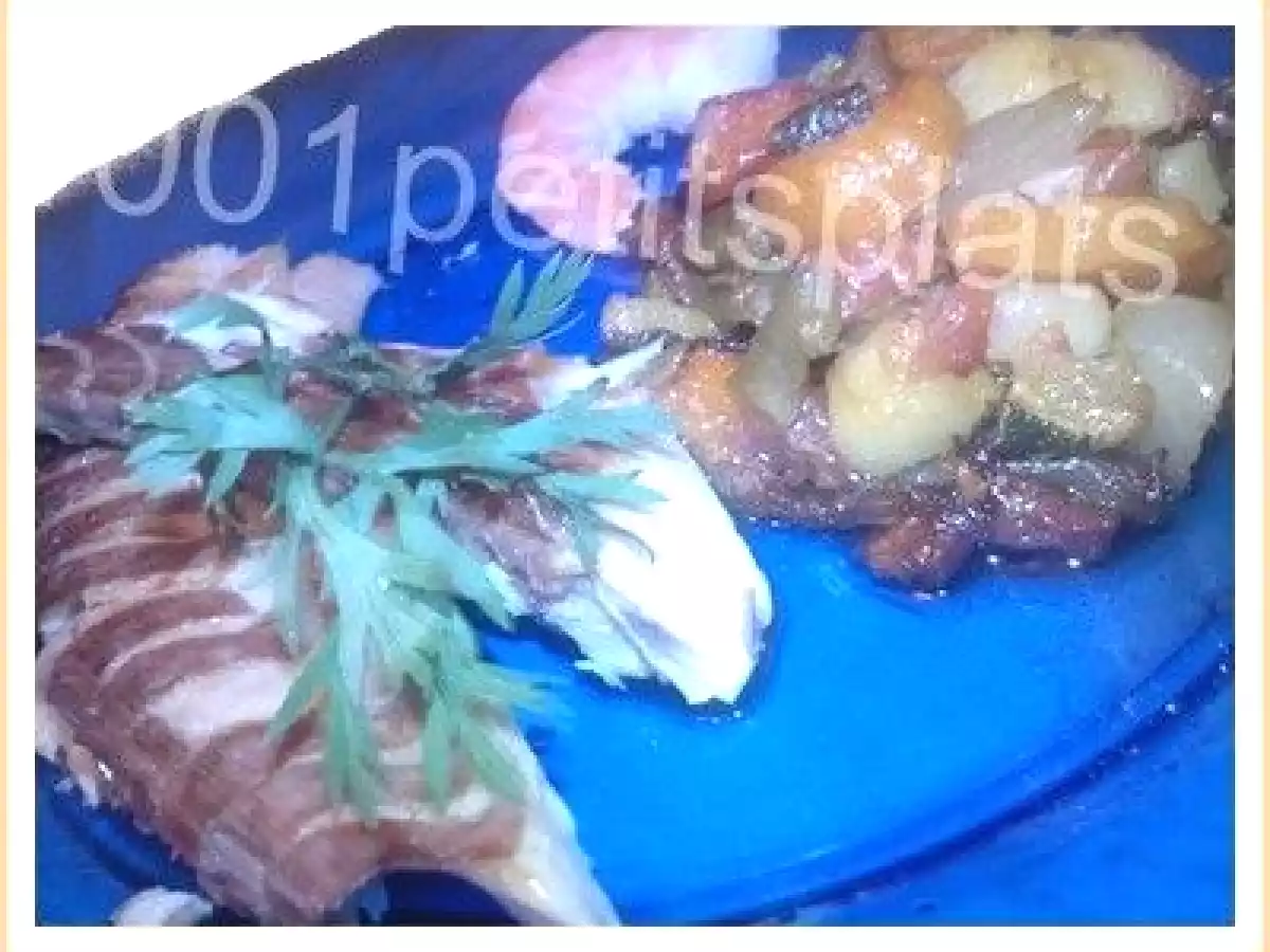 Dorade au four et ses petits légumes