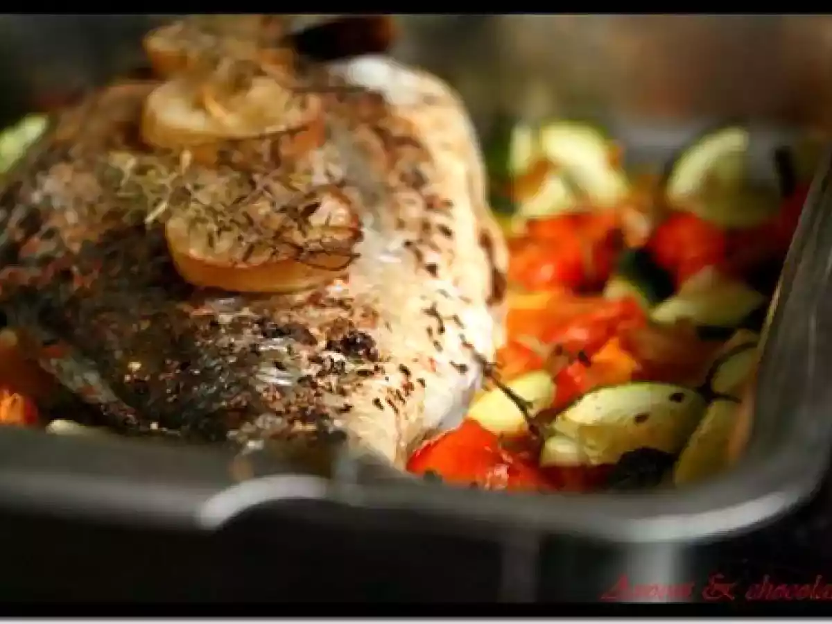 ** Dorade rôtie au four aux légumes, citron confit et épice songe de neptune ** - photo 2