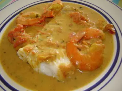 Dos De Cabillaud Au Curry Crevettes Et Lait De Coco Recette Ptitchef