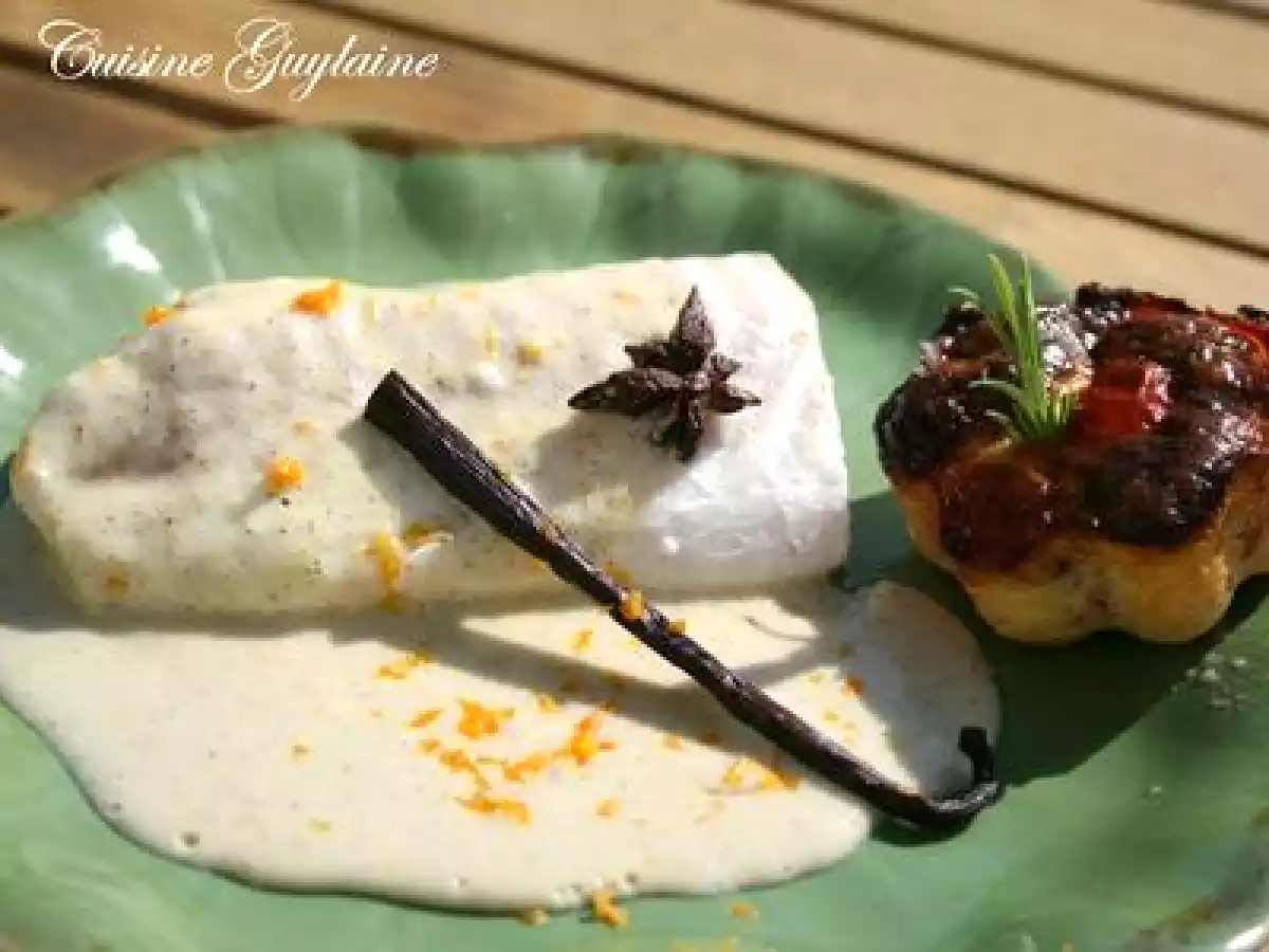 Dos de cabillaud et petits flans de saumon aux courgettes et au chèvre cendré - photo 3