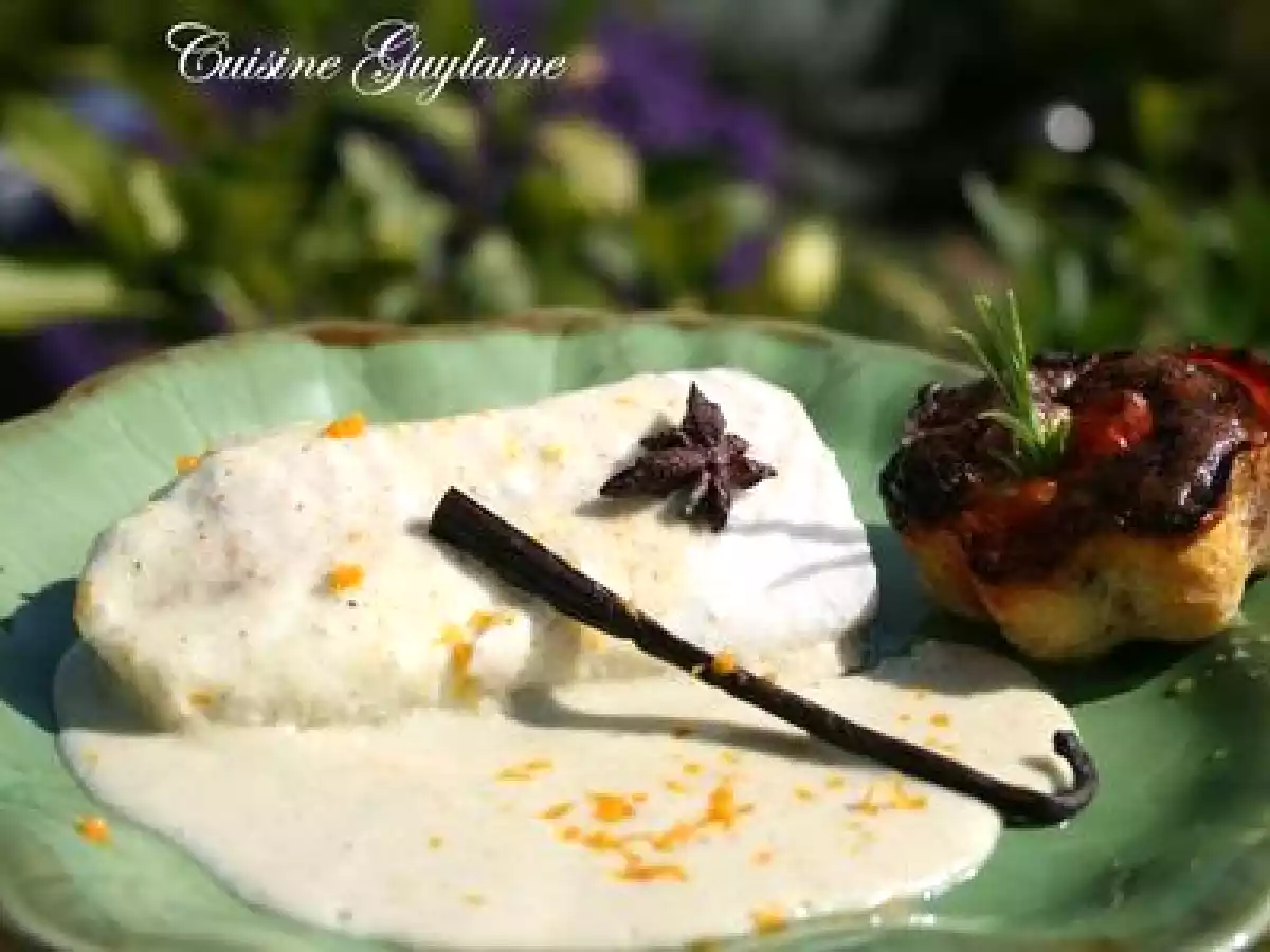 Dos de cabillaud et petits flans de saumon aux courgettes et au chèvre cendré - photo 4