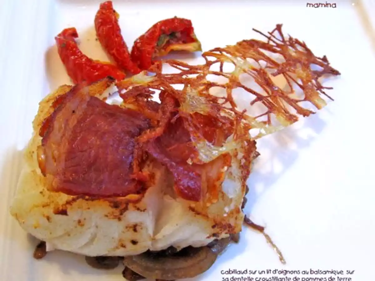 Dos de cabillaud et sa dentelle de pommes de terre