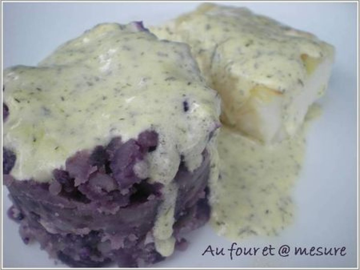 Recette dos de cabillaud citron-aneth, pommes vitelotte
