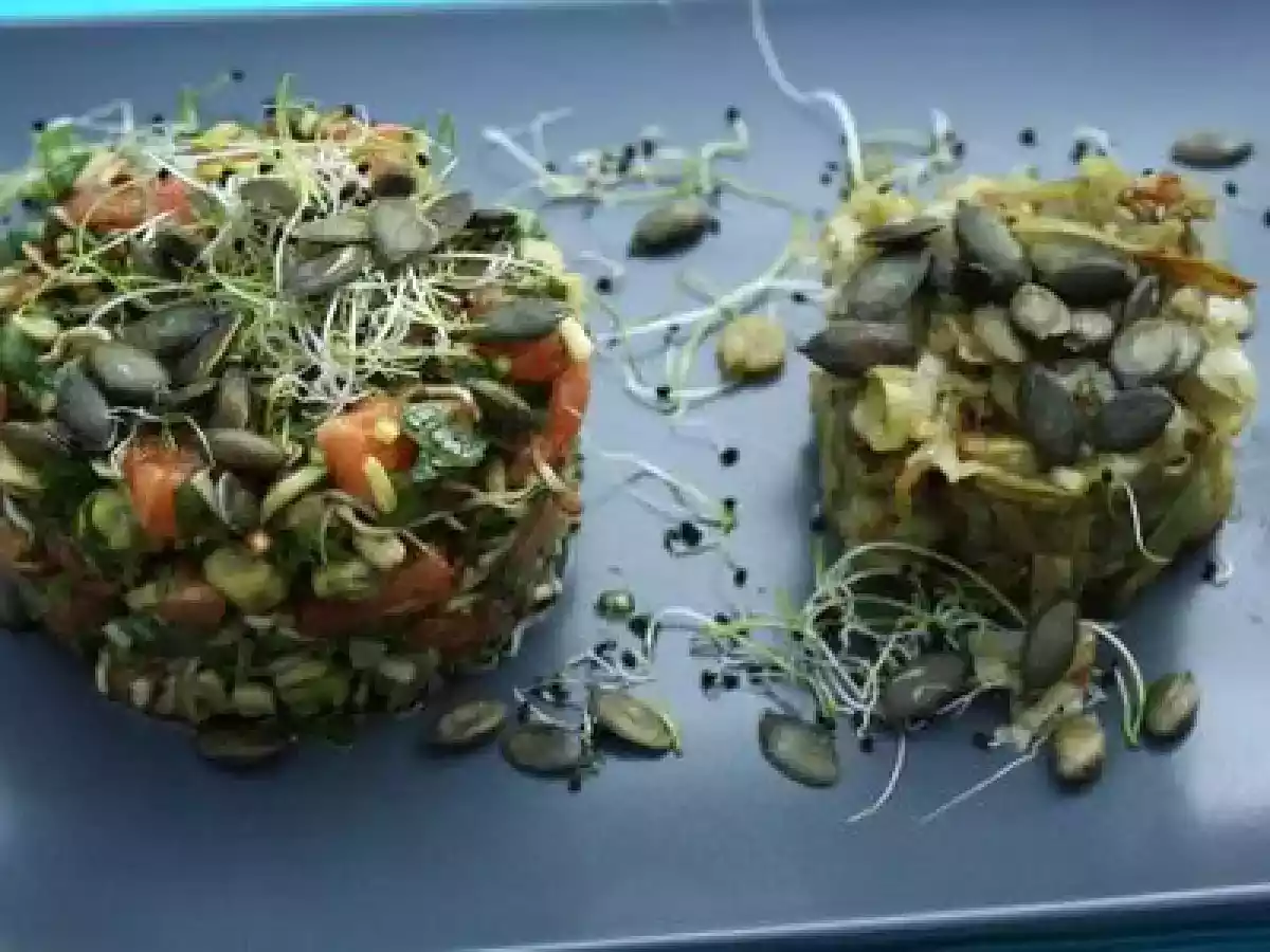 Du saumon en tartare et fondue de poireaux au pesto - photo 3