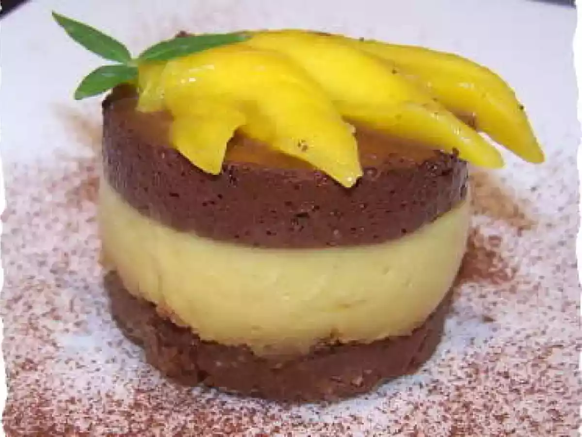Duo crousti-fondant, mangue-chocolat - photo 2