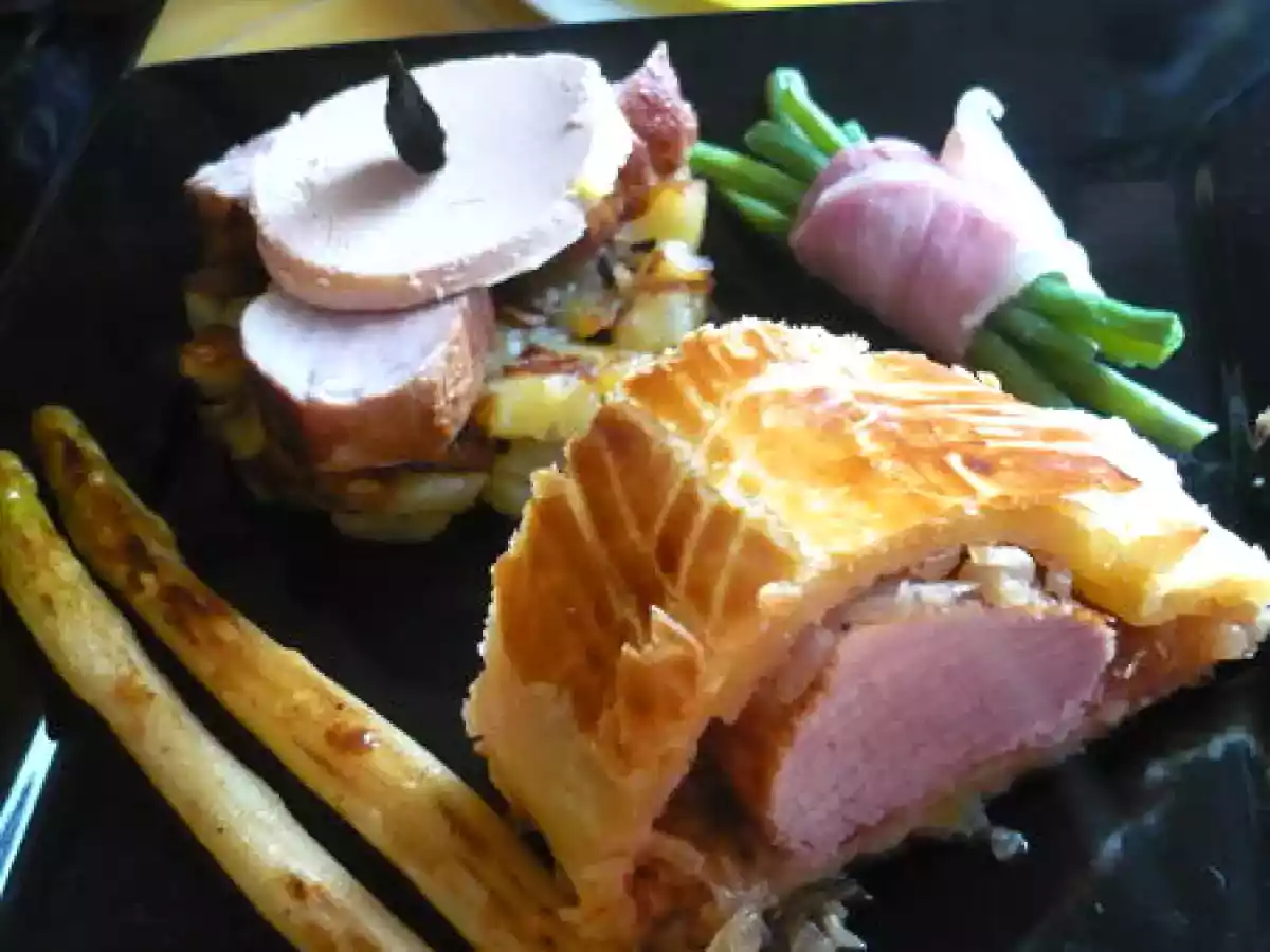 Duo de filets mignons:en croûte et pommes de terre-truffe