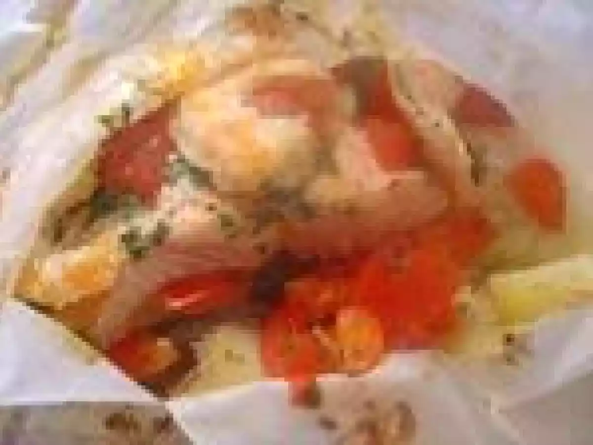 Duo de saumon et crevettes en papillote - photo 3