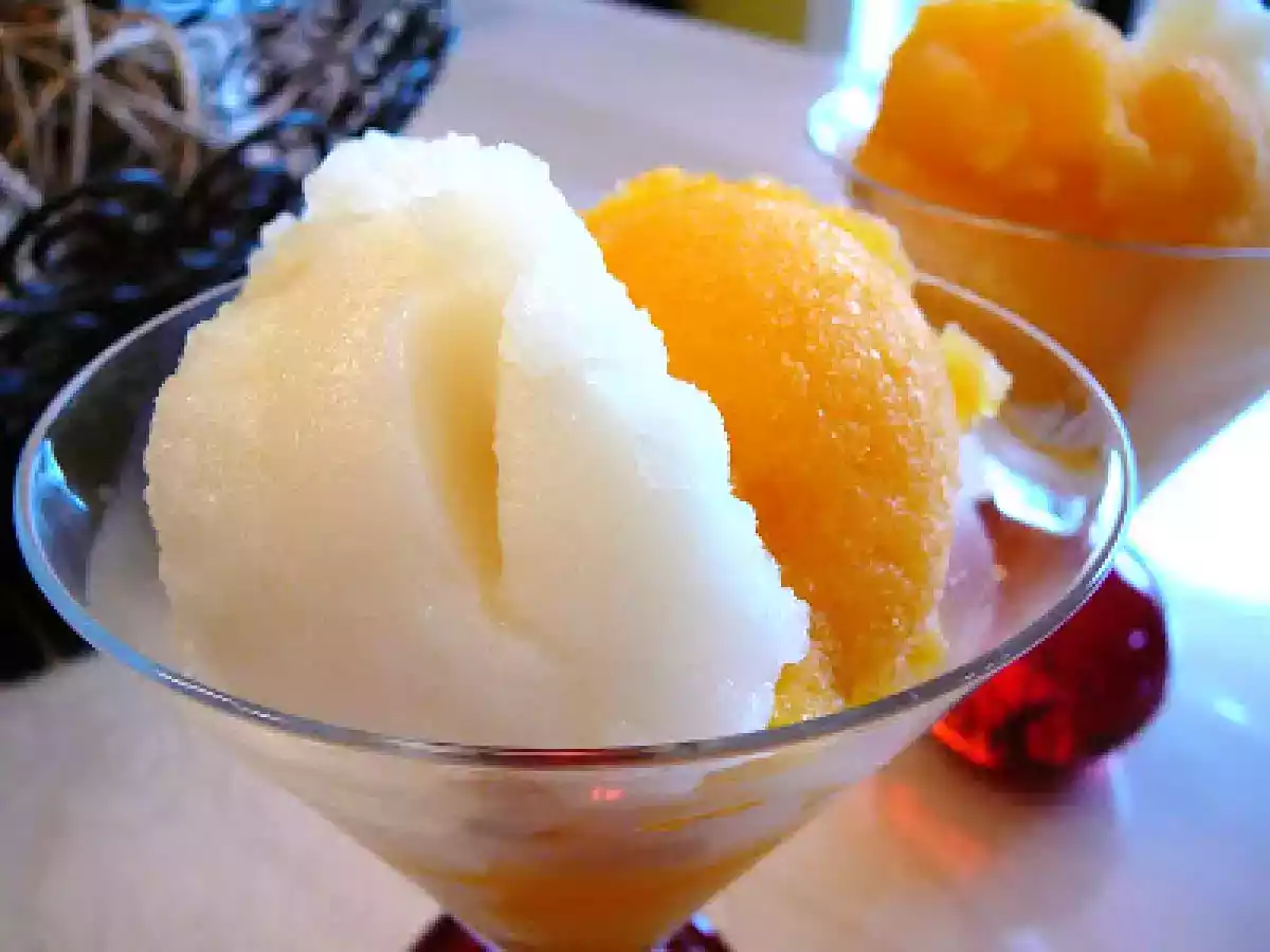Duo de sorbet poire & mandarine