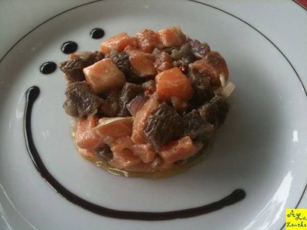 Duo De Tartare De La Mer Thonine Et Saumon Recette Ptitchef