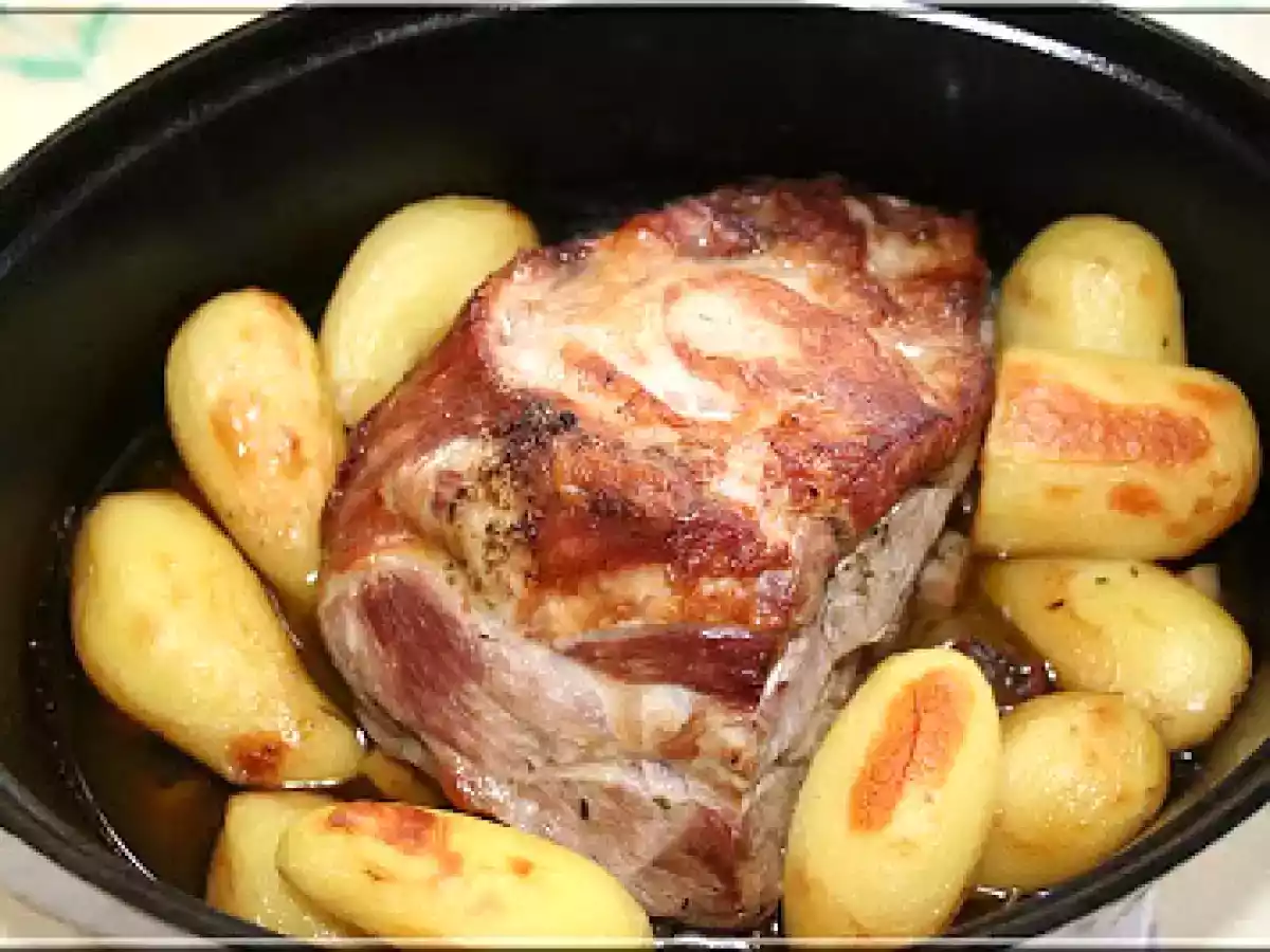 ECHINE DE PORC A LA BIERE BLONDE ET POMMES FONDANTES - photo 2