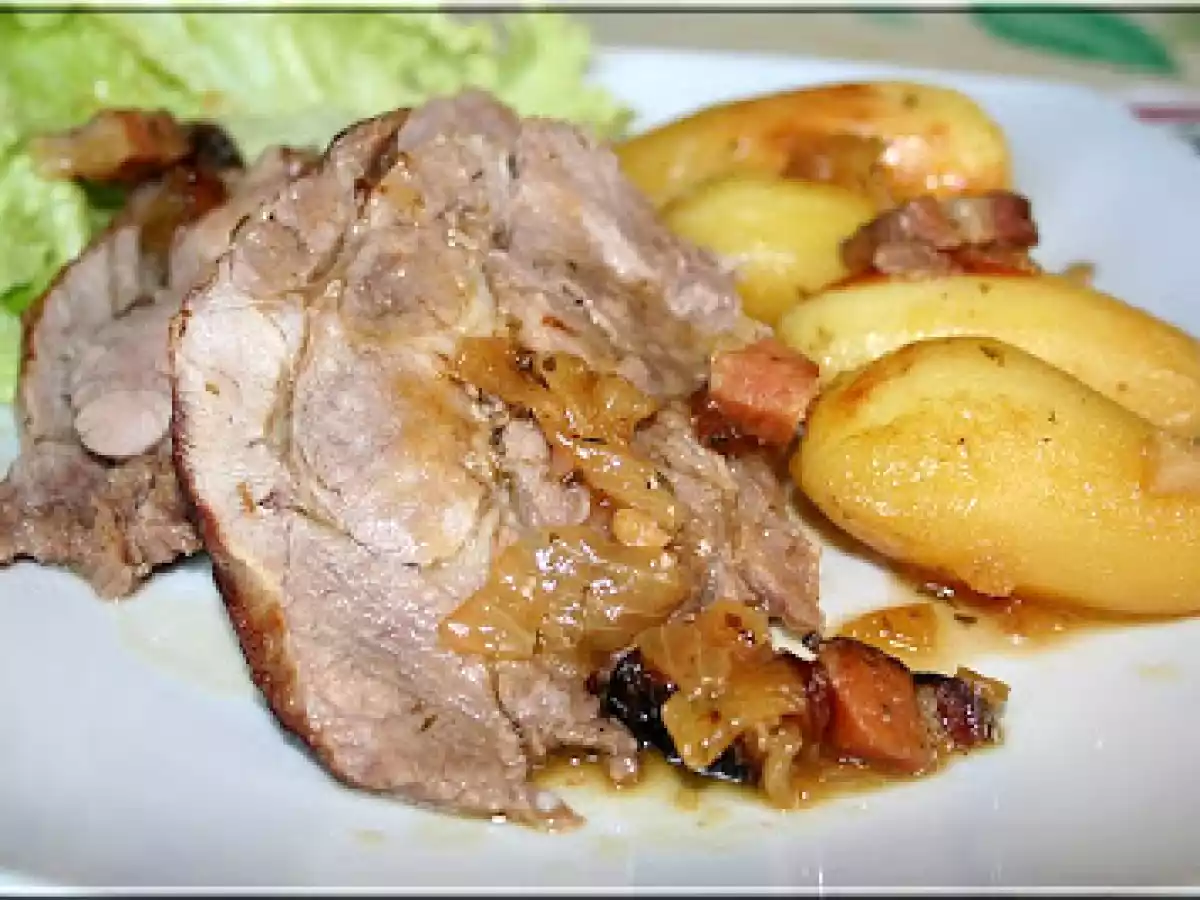 ECHINE DE PORC A LA BIERE BLONDE ET POMMES FONDANTES - photo 3