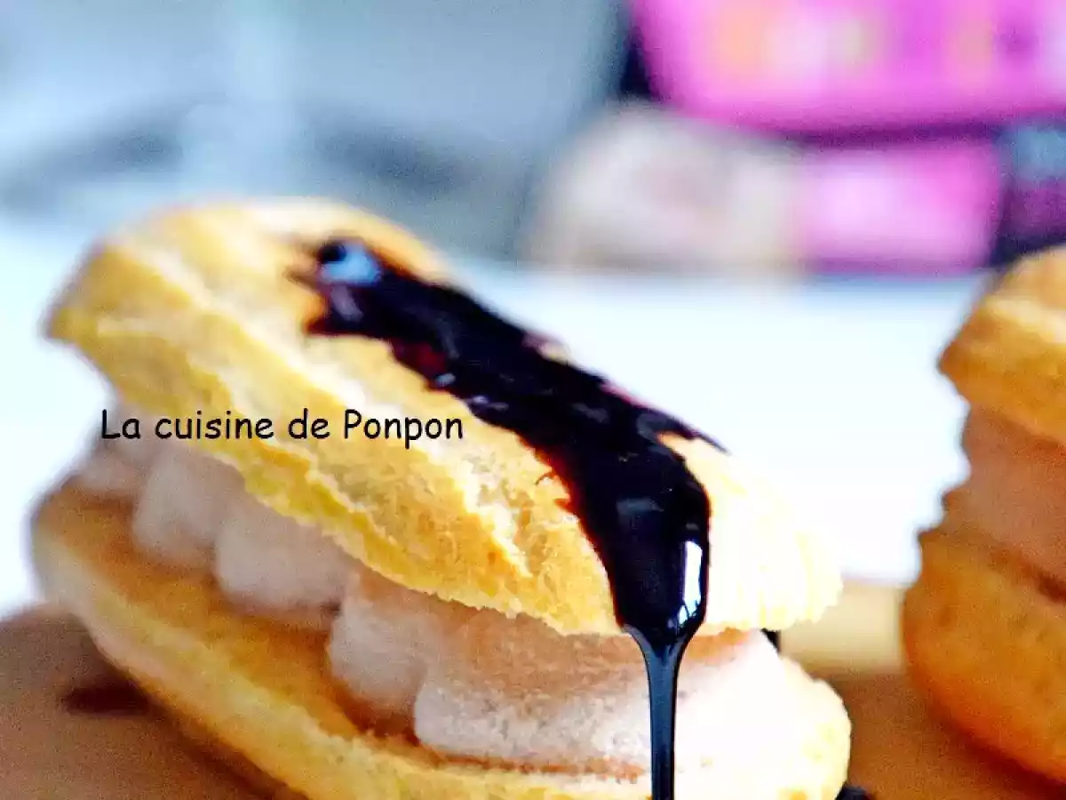 Éclair garni de mousse de foie gras au poivre de Sichouan