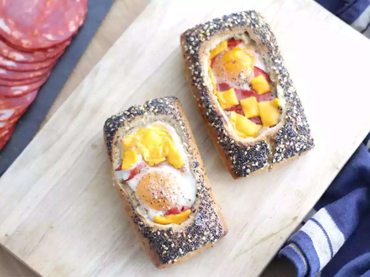 Egg boats au chorizo et fromage - photo 2