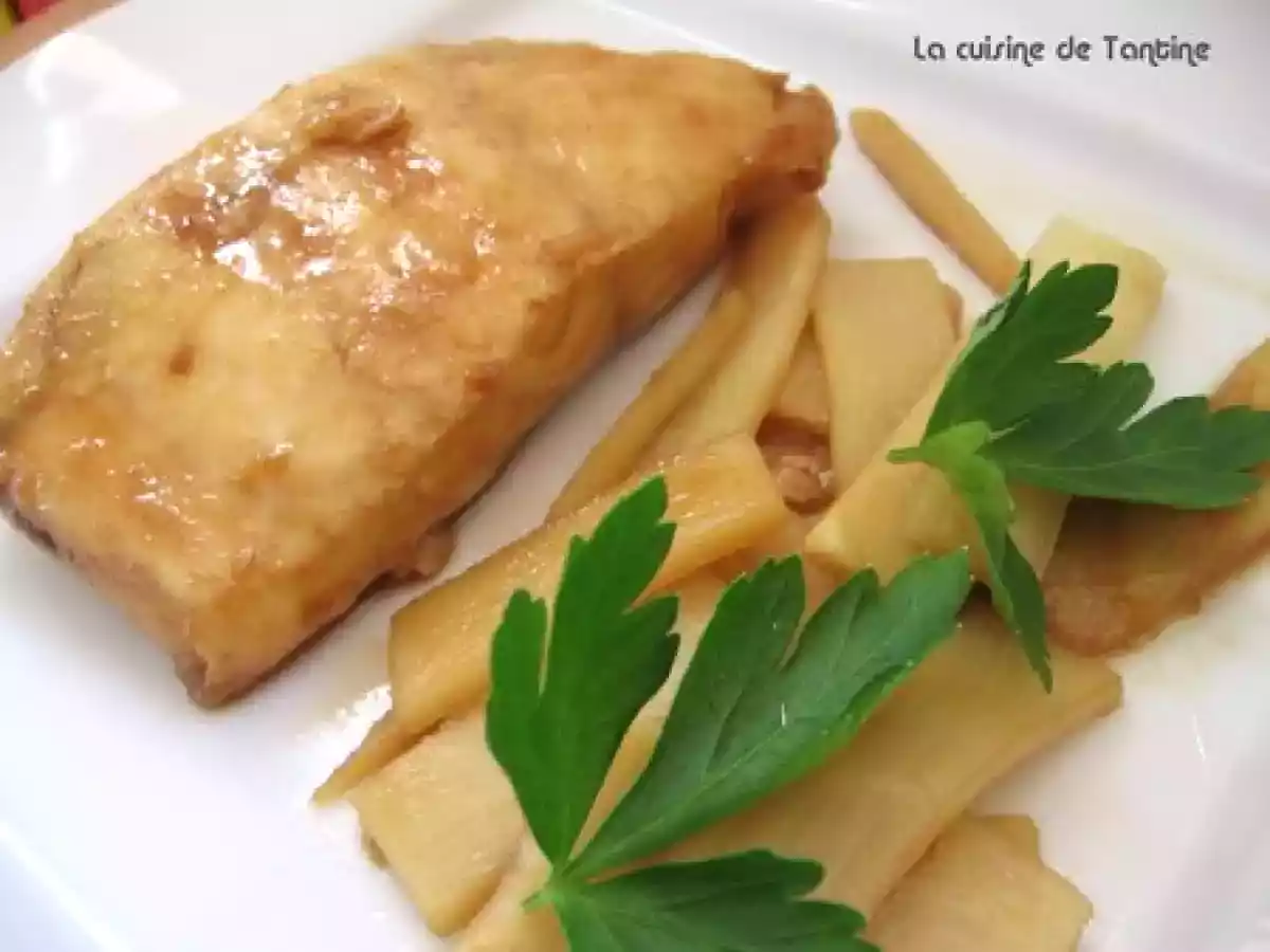Eglefin caramélisé au gingembre