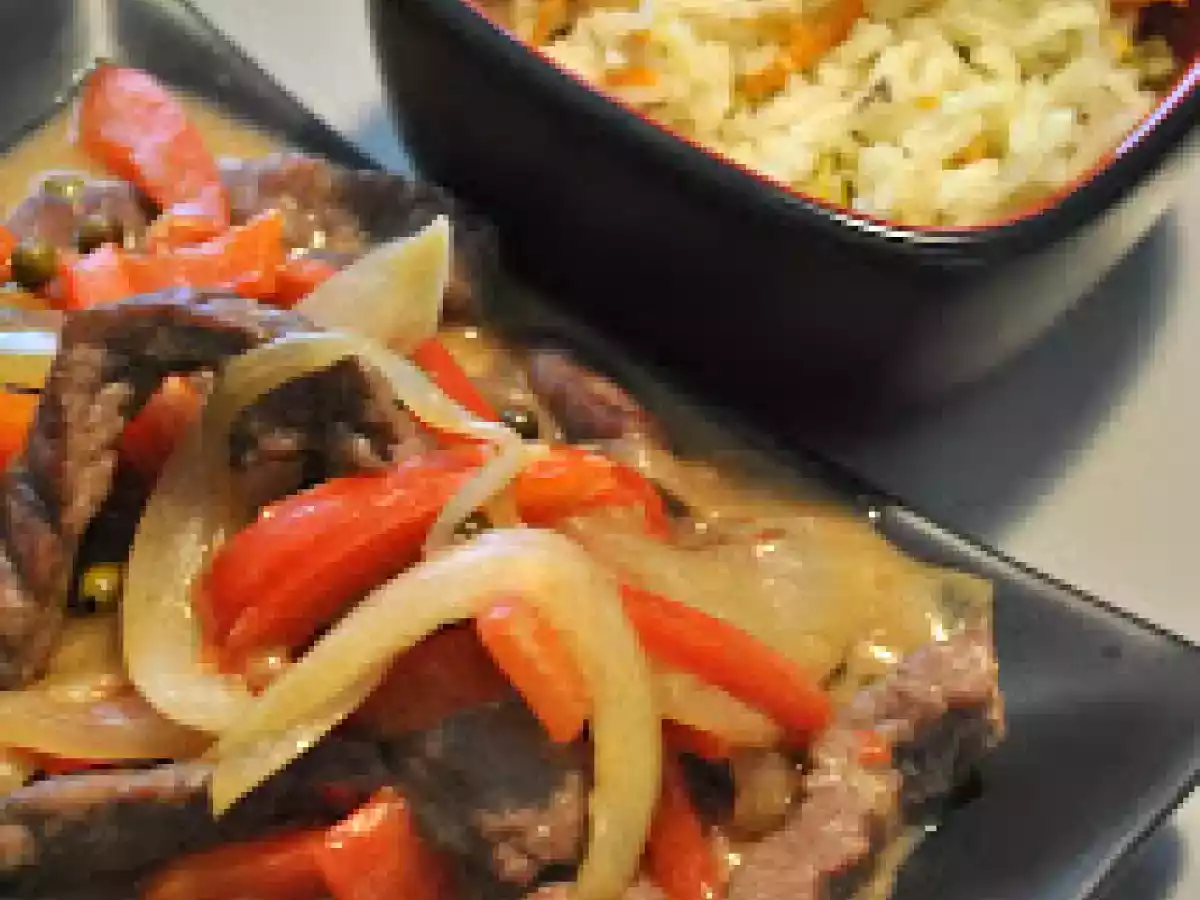 Émincé de boeuf au poivre vert