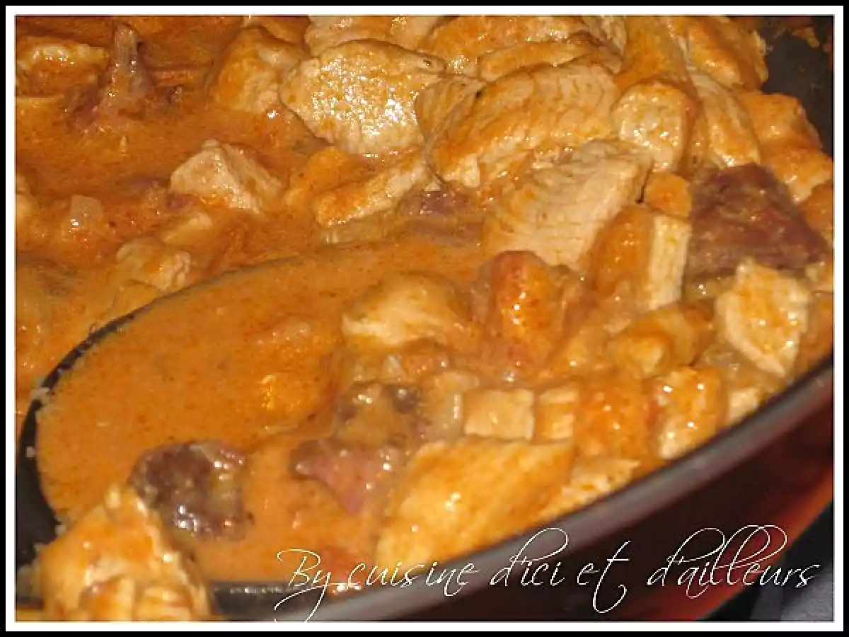 Emincé de dinde (ou poulet) à la Portugaise