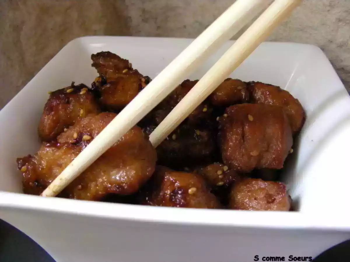 Emincé de porc laqué au sésame - photo 2