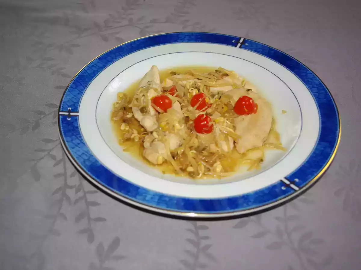 EMINCE DE POULET AU SOJA