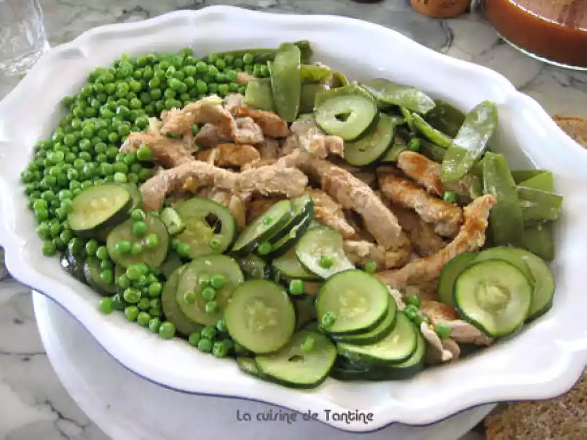 Emincé de veau mariné