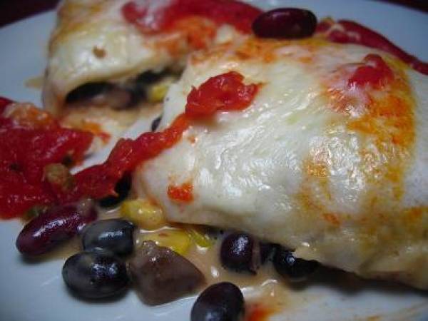 Enchiladas aux haricots et au fromage