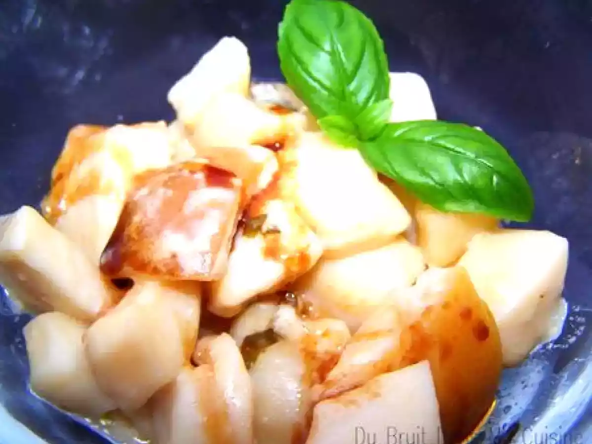 Encornets au citron & caramel de vinaigre à la réglisse