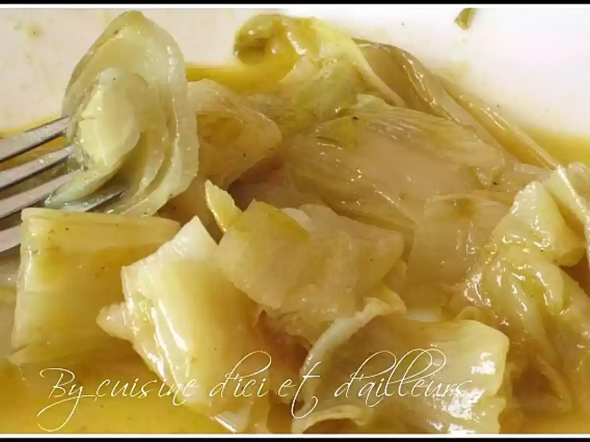 Endives braisées à l'orange & gingembre