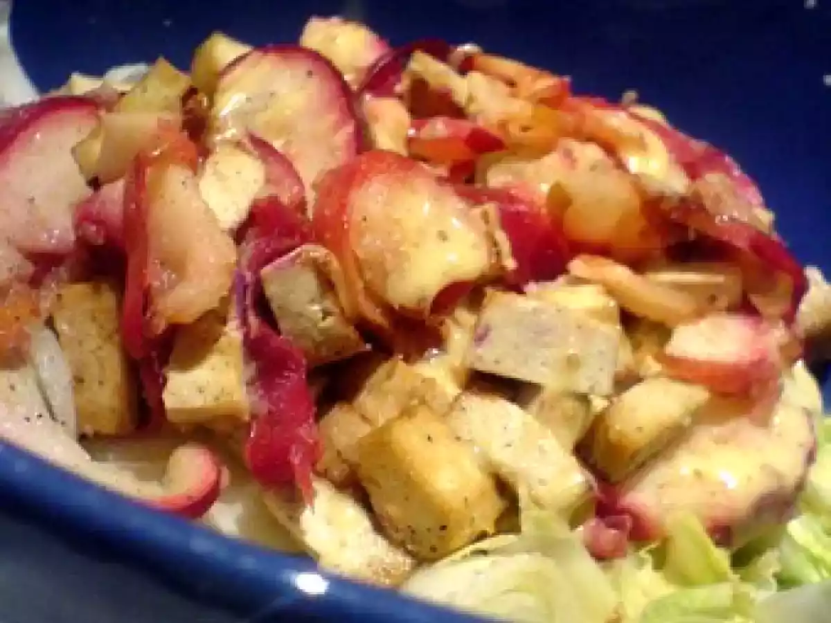 Endives Croquantes et Sa Poëlée de Tofu Fumé aux Pommes...