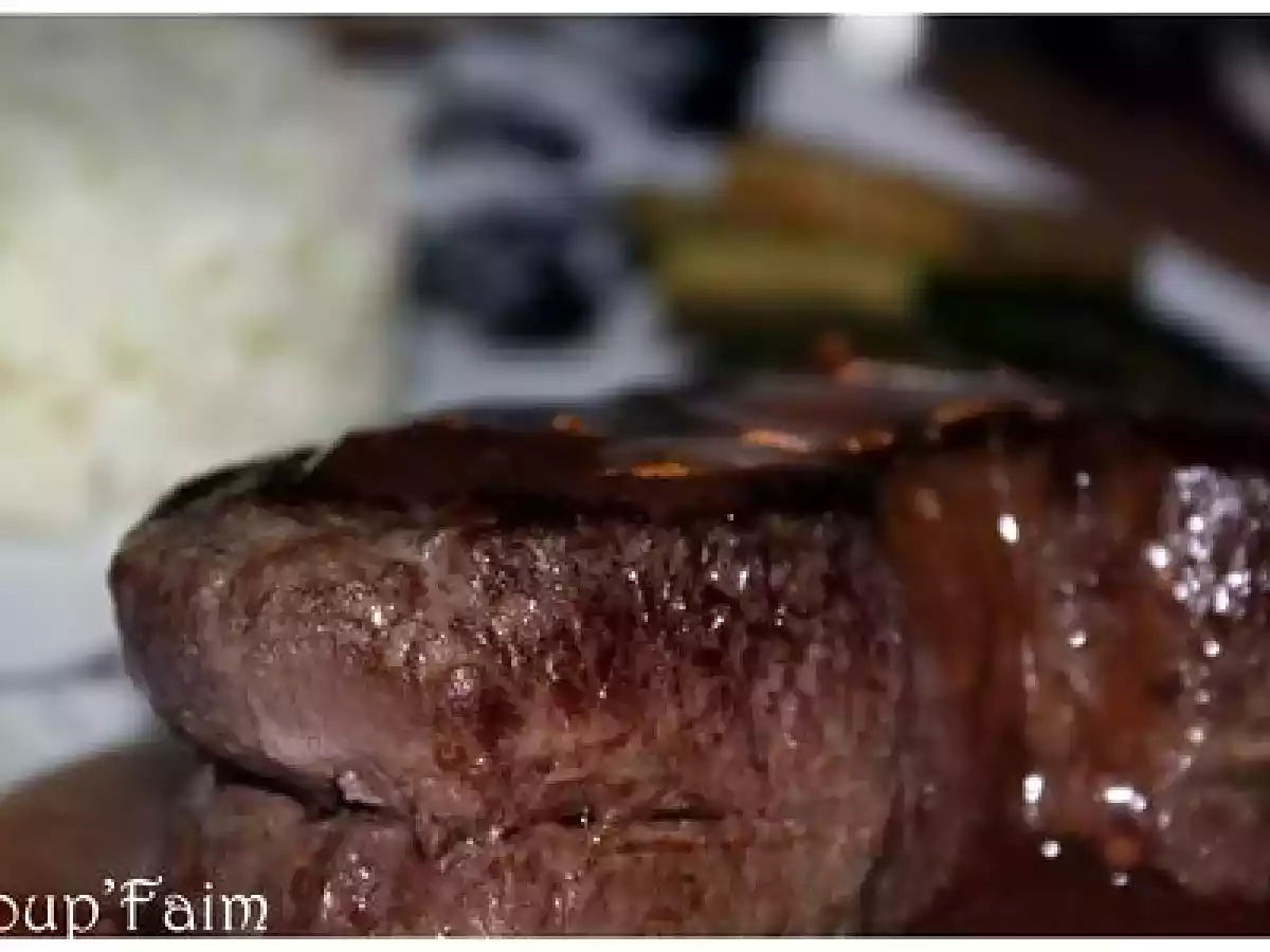 Entrecôte basse température sauce au Porto et noisettes ...