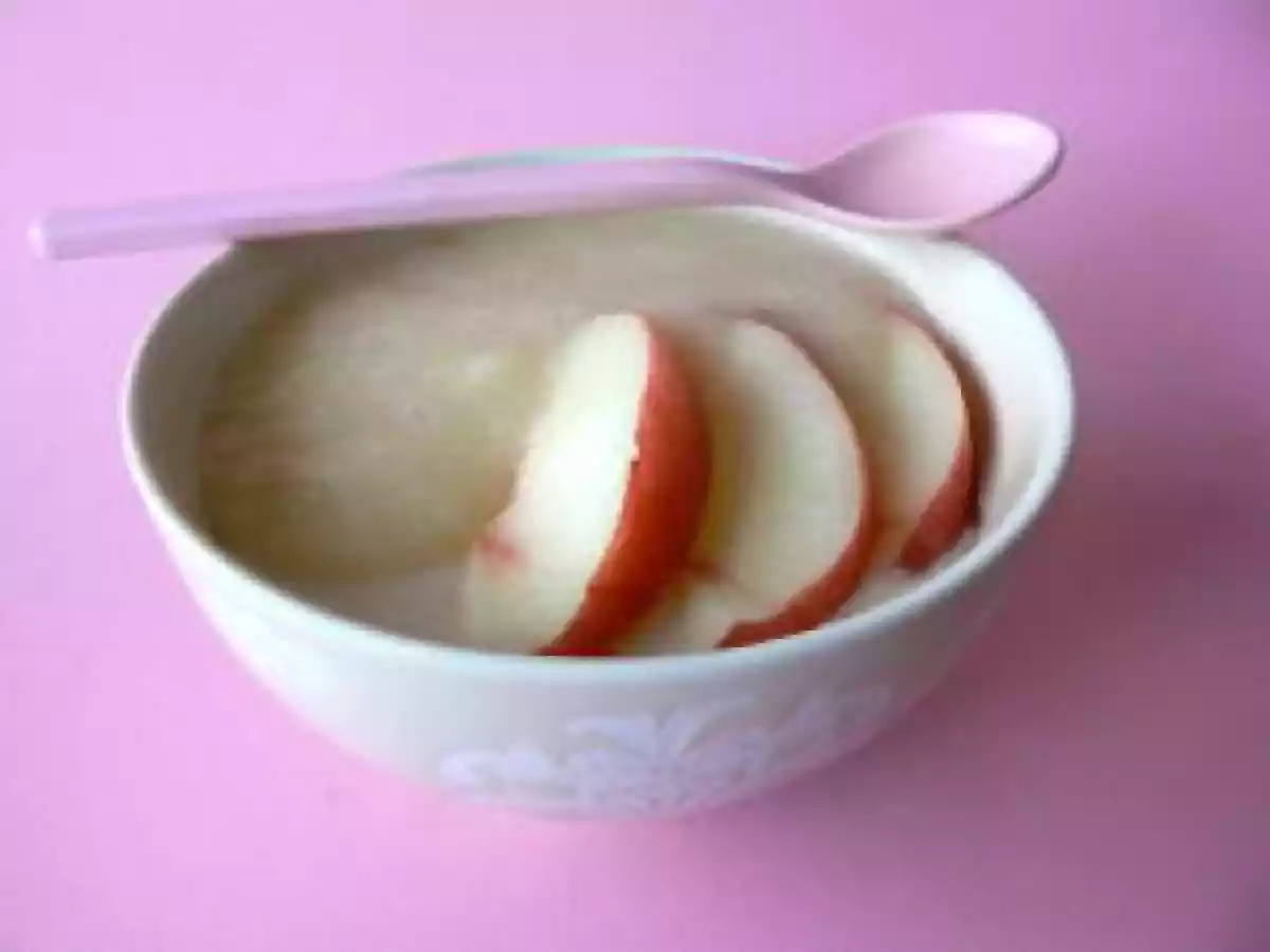 Entremet amandes, soja, jasmin et coulis de pêches blanche - photo 2