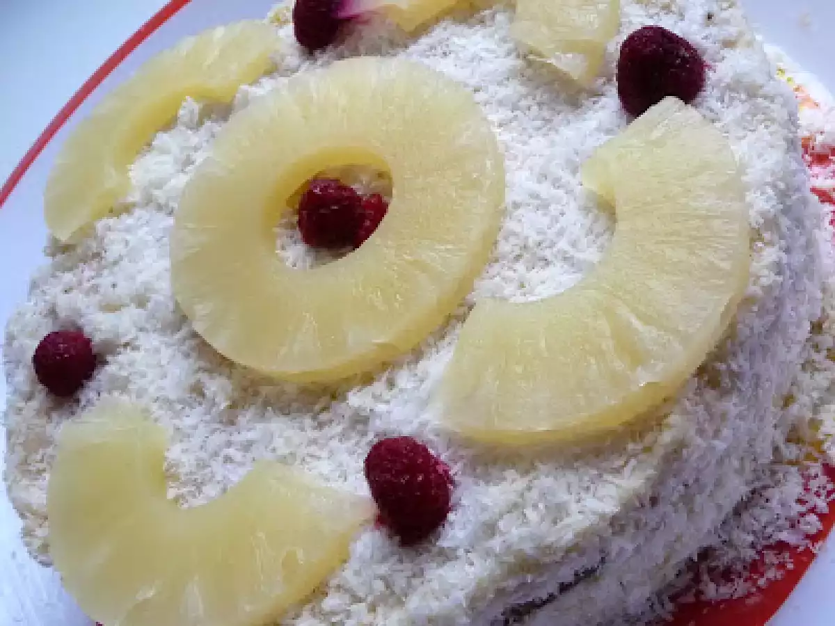Entremet exotique : mousses bavaroises ananas et noix de coco - photo 2