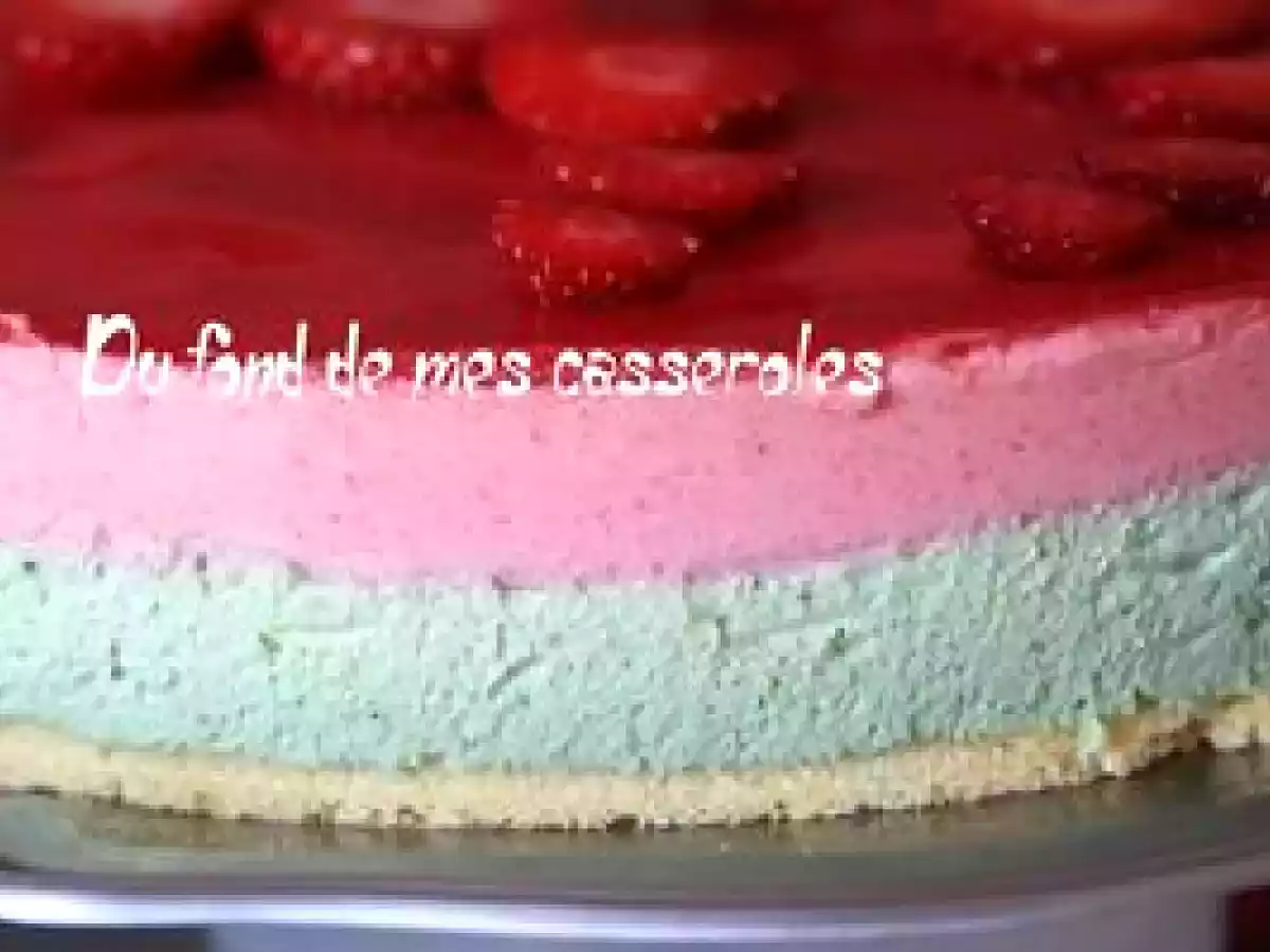 Entremet fraise au pistache