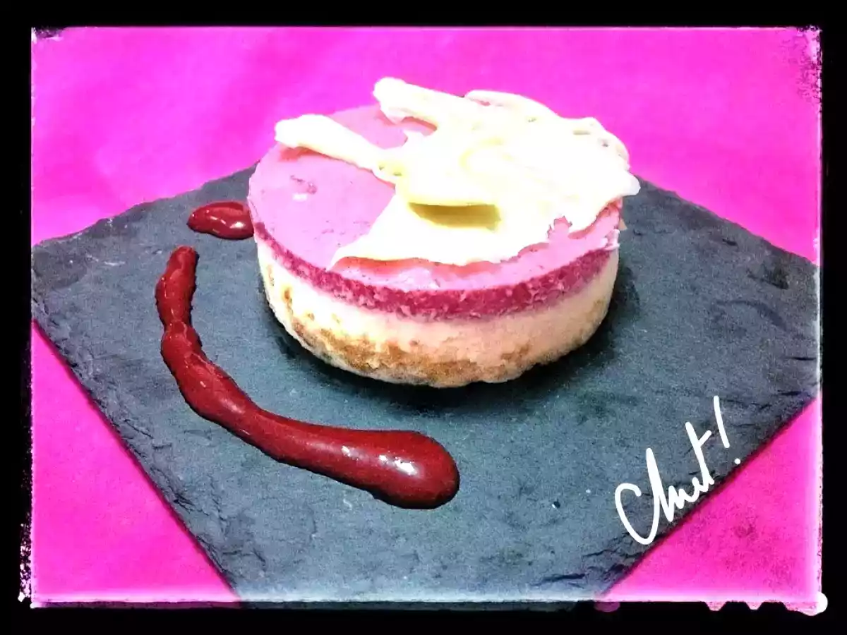 Entremet framboise chocolat blanc