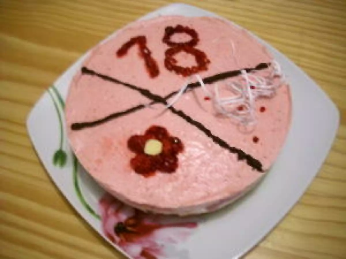 Entremet mousse framboise