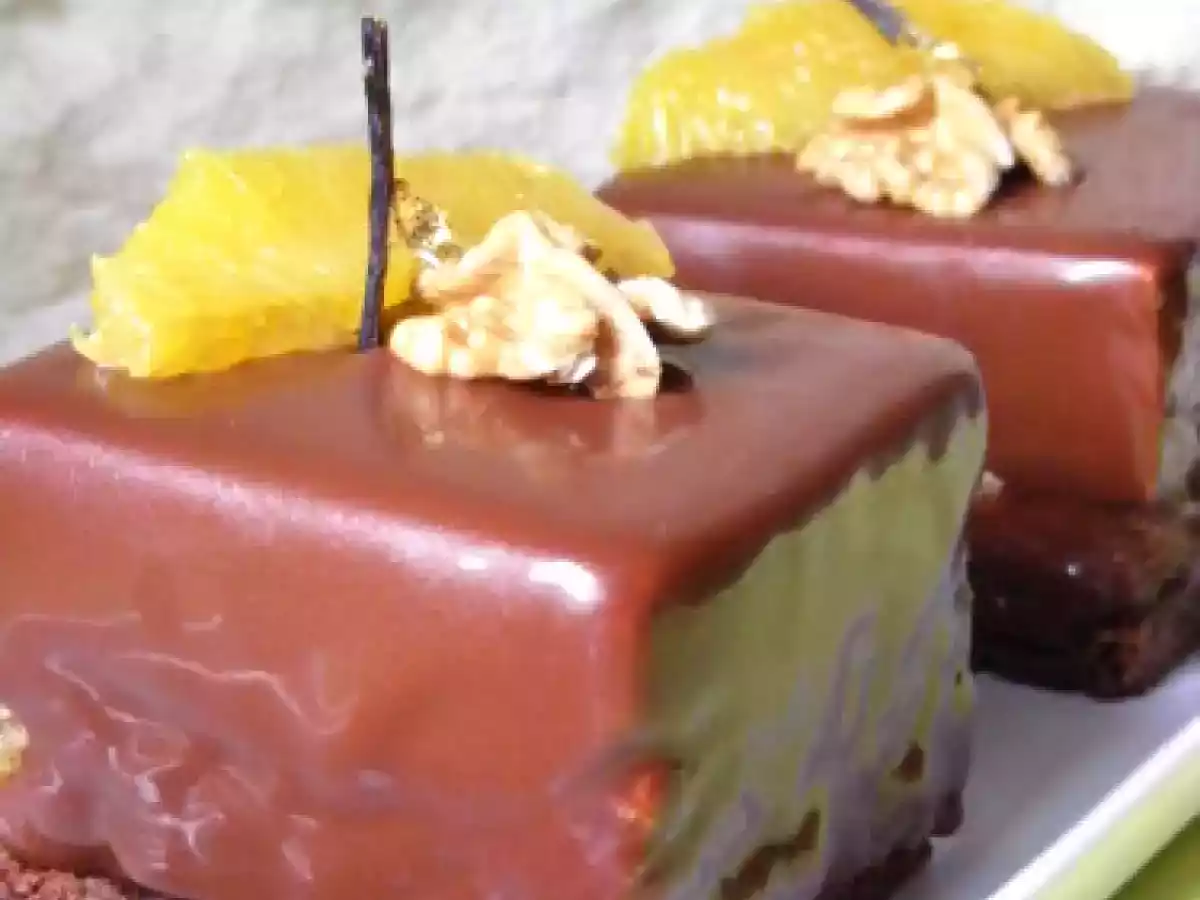 Entremet orange et chocolat