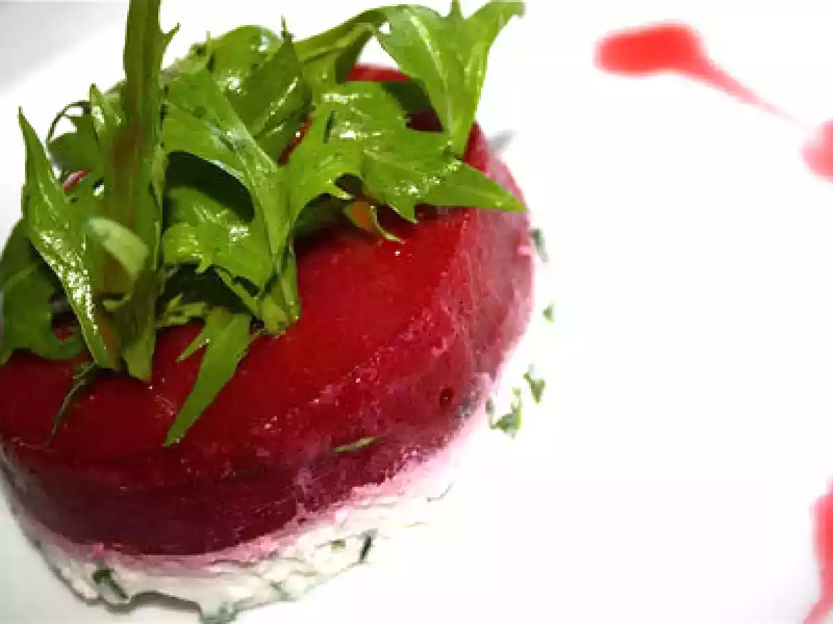 Entremet salé framboises chèvre