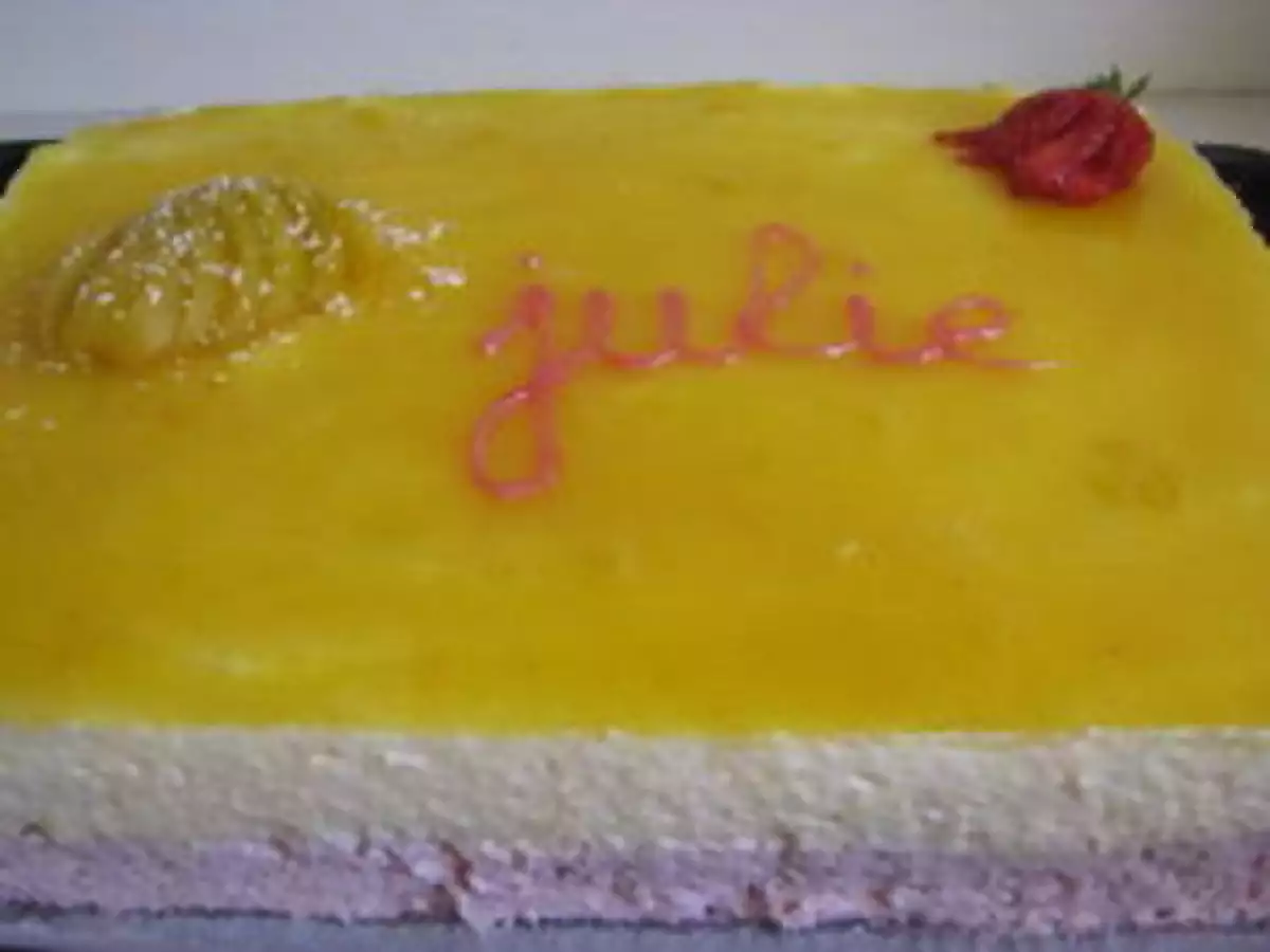 Entremets coco - fraises - pêches - photo 2