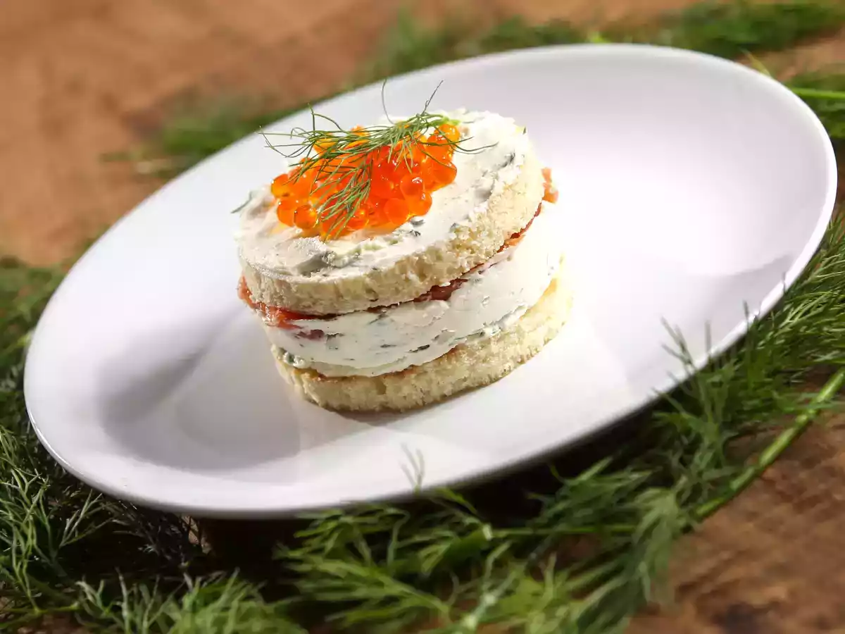 Entremets de Noël au saumon