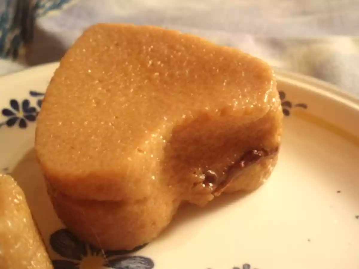 Entremets de semoule au carambar fourrés au nutella coulant!!!!