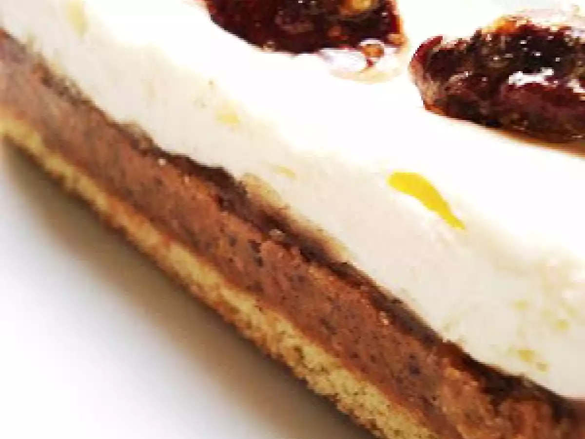 Entremets érable, mousse au chocolat au lait et crème citron et sorbet gingembre - photo 3