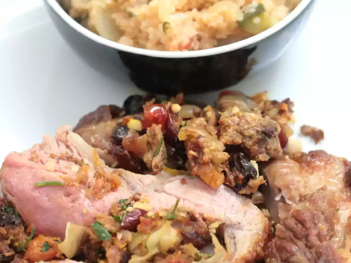 Épaule d'agneau farcie aux amandes & aux fruits séchés - Bulgur aux légumes - photo 2