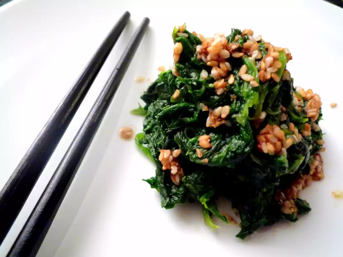 Epinards aux graines de sésame